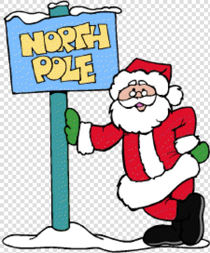 Santa S Pole   Santa At The North Pole Clipart  HD Png DownloadTransparent PNG