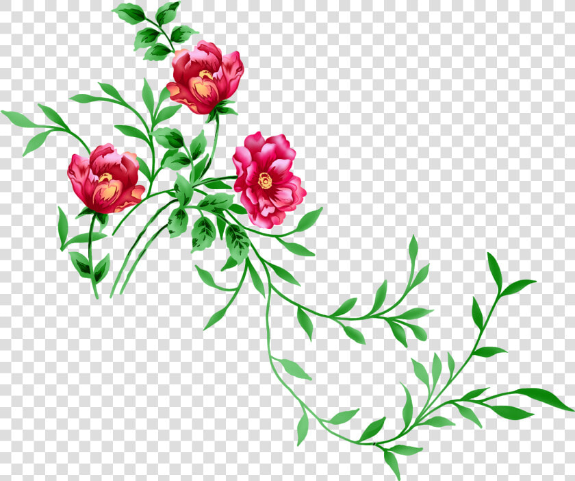 Red Floral Decor Png   Floral On Transparent Background  Png DownloadTransparent PNG