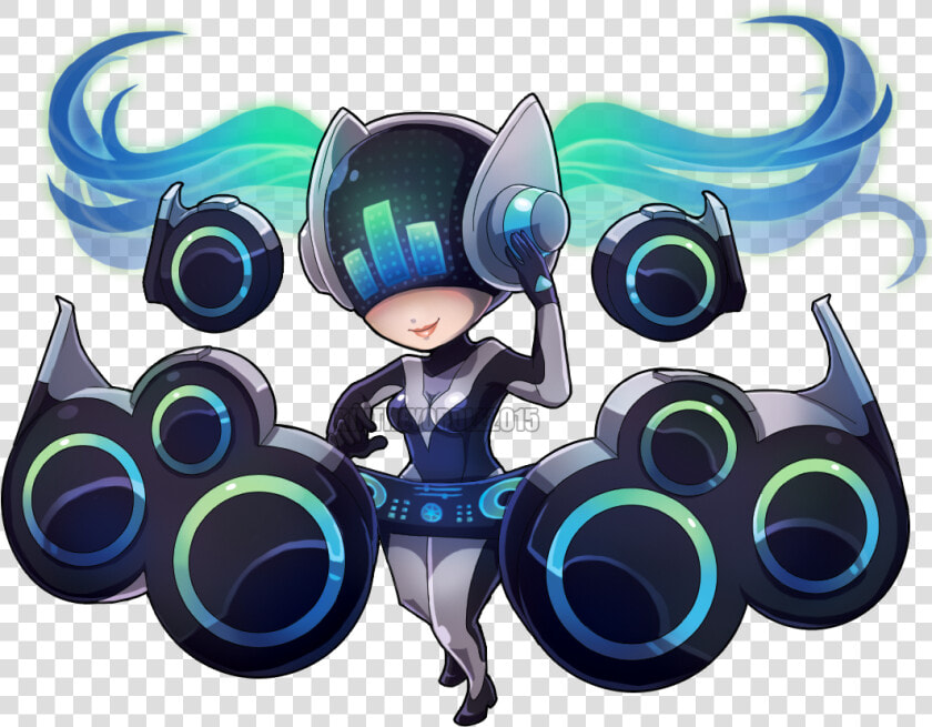 Chibi Dj Sona Kinetic By Rintheyordle Hd Wallpaper   League Of Legends Dj Sona Chibi  HD Png DownloadTransparent PNG