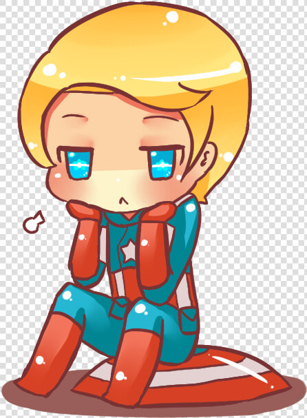 021 Chibi Steve By Yousachi On Deviantart   Captain Marvel Cute Cartoon Drawing  HD Png DownloadTransparent PNG