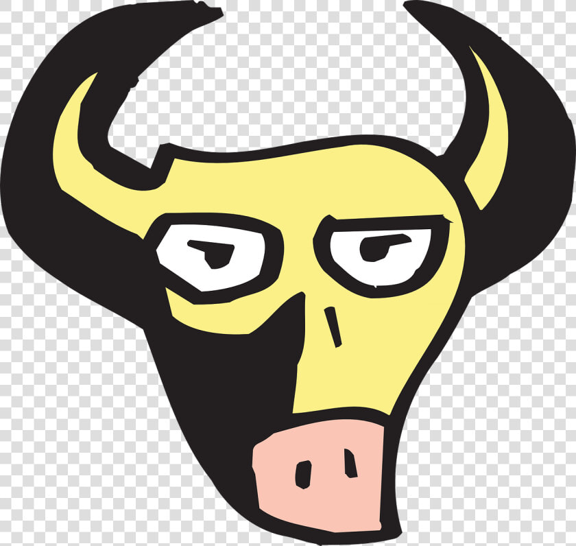 Animal Face  Cartoon  Shadow  Bull  Horns  Animal  HD Png DownloadTransparent PNG