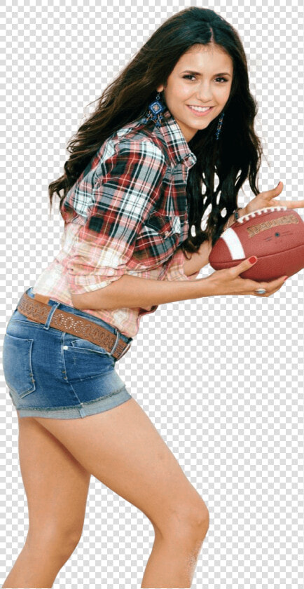 Nina Dobrev Playing Rugby   Nina Dobrev Mini Short  HD Png DownloadTransparent PNG