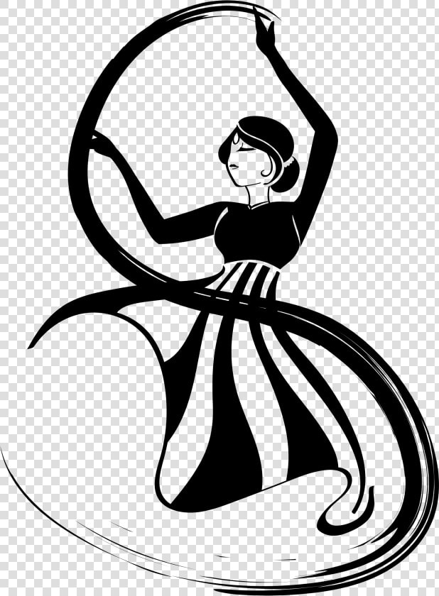 Ghoomar Dance Cover Ghoomar Dance Clipart Png    Ghoomar Dance Black And White  Transparent PngTransparent PNG