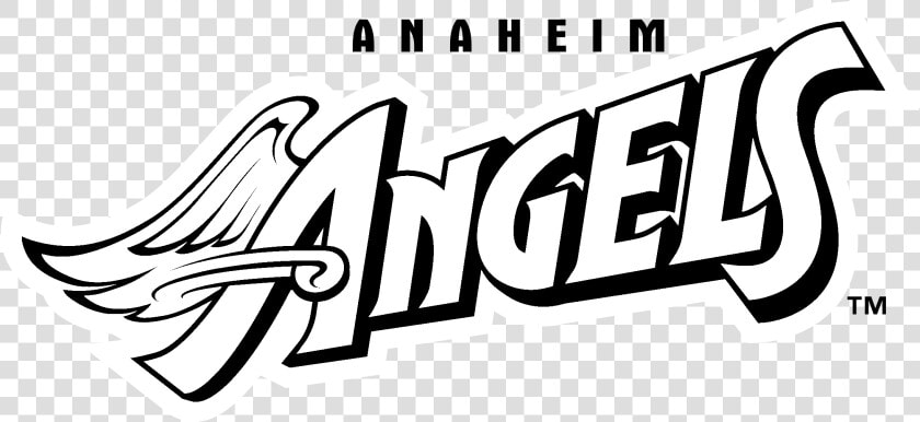 Anaheim Angels Logo Black And White   Png Download   La Angels Logo Black And White  Transparent PngTransparent PNG