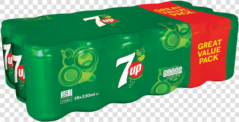 7up Lemon Lime And Bubbles 18 X 330ml   7up Regular 18 Pack  HD Png DownloadTransparent PNG