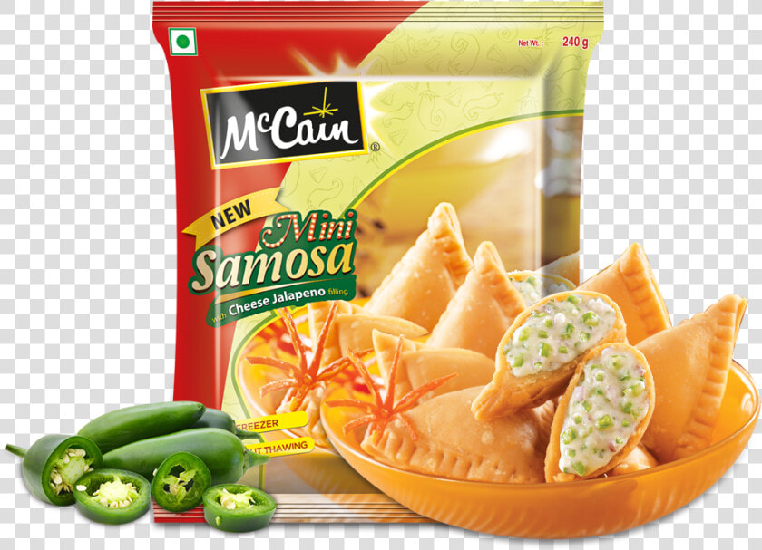 New Mccain Mini Samosa With Cheese Jalapeno Filling   Mccain Cheese Jalapeno Samosa  HD Png DownloadTransparent PNG