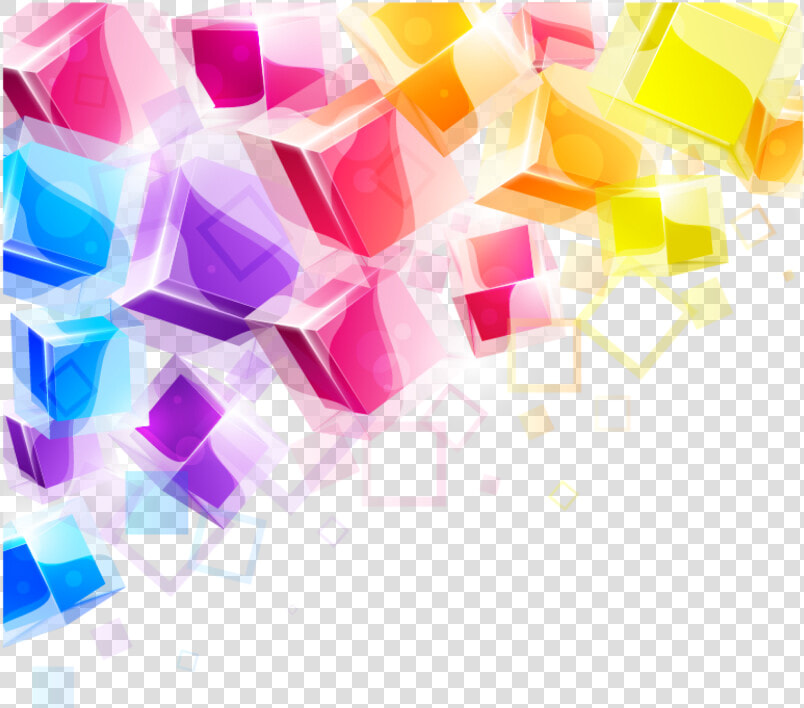  ftestickers  border  corner  squares  3deffect  colorful   Free Abstract Background  HD Png DownloadTransparent PNG