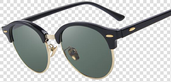 Retro Rivet Semi rimless Sunglasses Class   Unisex Sunglasses  HD Png DownloadTransparent PNG