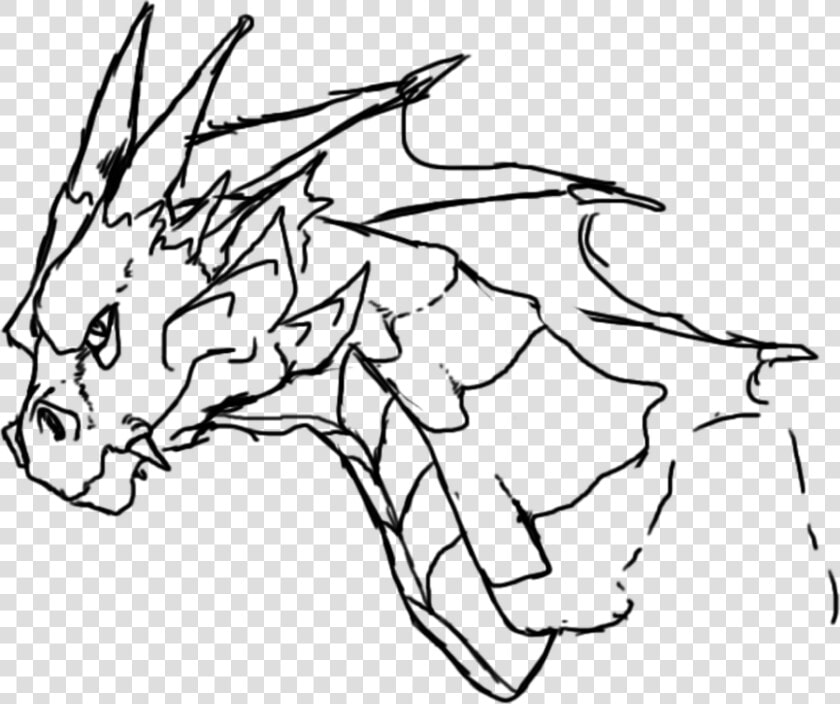 Dragon Face  Lineart By Loftwing On Clipart Library   Dragon Line Drawing Color  HD Png DownloadTransparent PNG