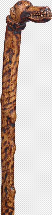 Smiling Dog Folk Art Walking Stick  HD Png DownloadTransparent PNG