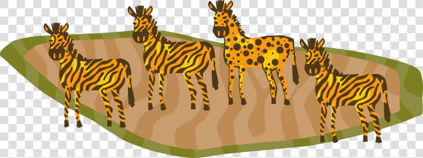 Vector Illustration Of African Striped Zebra Horses  HD Png DownloadTransparent PNG