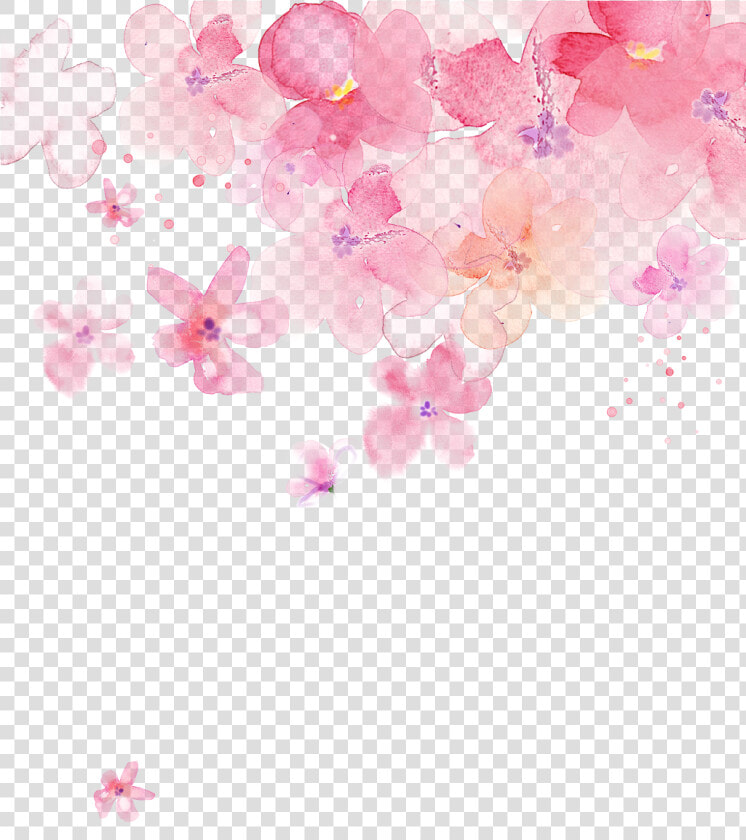 Pink Cherry Blossom Png   Png Download   Transparent Watercolour Cherry Blossoms  Png DownloadTransparent PNG