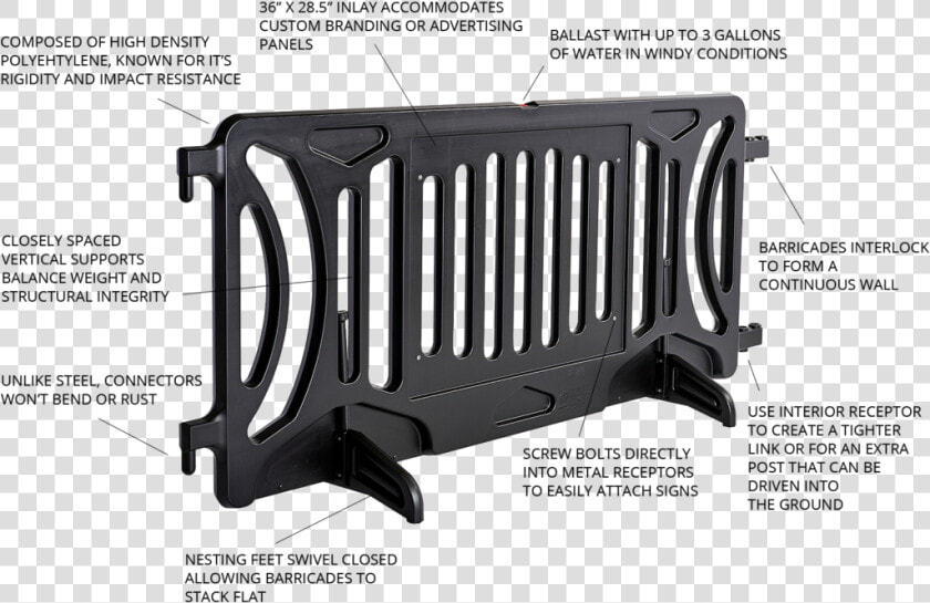 The Billboard Barricade Is Lightweight Yet Sturdy So   Grille  HD Png DownloadTransparent PNG