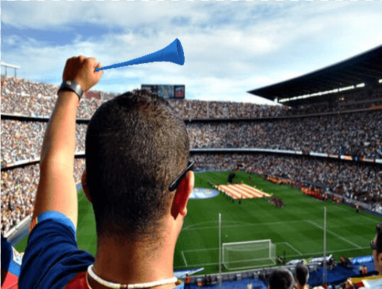 Vuvuzila In Sports Team   Assistindo Futebol Estadio  HD Png DownloadTransparent PNG