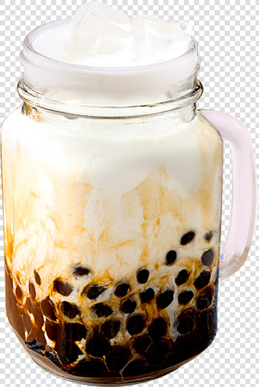 Brown Sugar Fresh Milk Tea With Boba   Transparent Boba Milk Tea  HD Png DownloadTransparent PNG