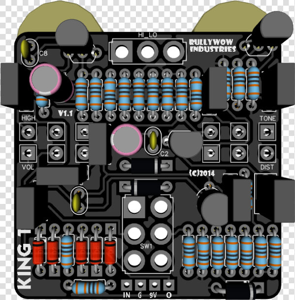 King Tut Fuzz Pcb   Png Download   Electronic Musical Instrument  Transparent PngTransparent PNG