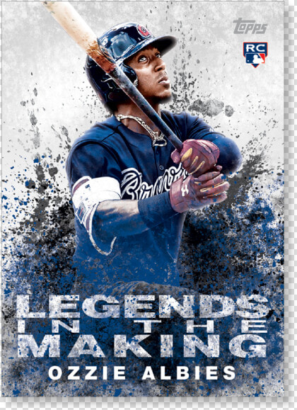 2018 Topps Baseball Series 2 Ozzie Albies Legends In   2018 Topps Update Legends In The Making Gold  HD Png DownloadTransparent PNG