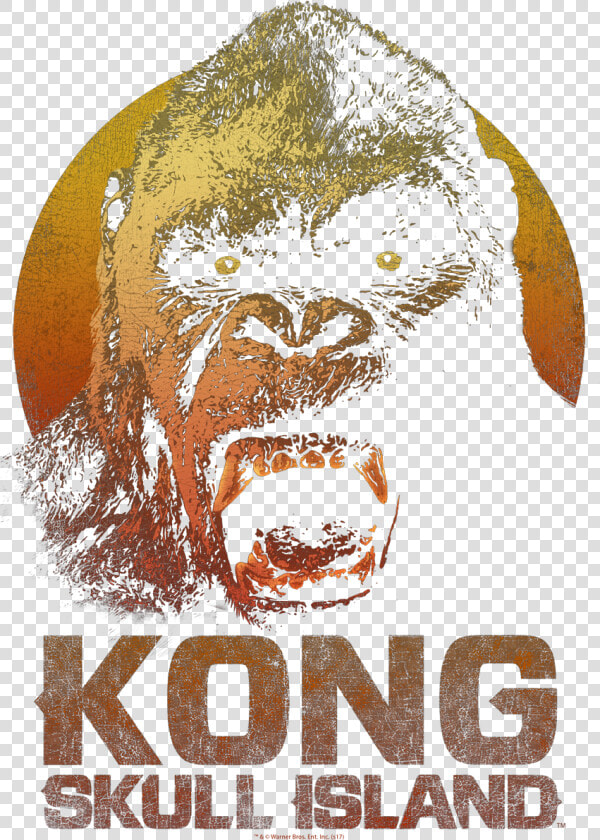 King Kong Kong Men S Long Sleeve T shirt   Kong Skull Island Title  HD Png DownloadTransparent PNG