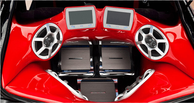 Sound Systems   Speakers In Car Hood  HD Png DownloadTransparent PNG