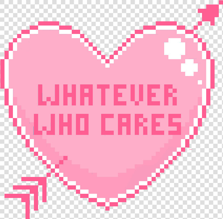  whatever  who  cares  love  heart  colorful  cute   Valentine Pixel Art Transparent  HD Png DownloadTransparent PNG