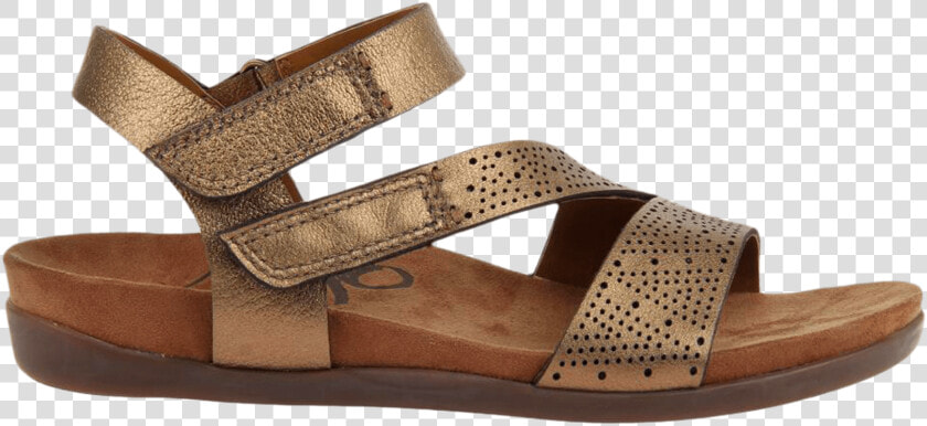 Otbt Flat Sandal Theodora In Gold Side View Class   Sandal  HD Png DownloadTransparent PNG