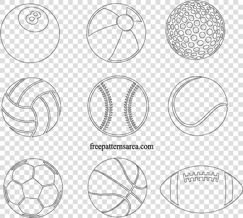 Printable Sports Ball Templates  HD Png DownloadTransparent PNG