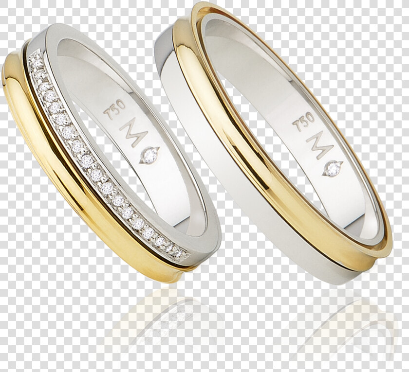 Aliança Infinity Love Double   Png Download   Ring Couple Gold And Silver  Transparent PngTransparent PNG