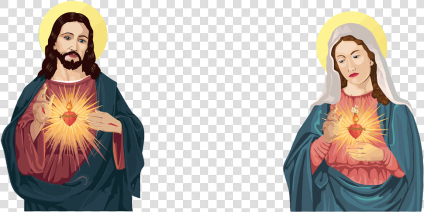 Jesus And Mother Mary Vector   Jesus And Virgin Mary Png  Transparent PngTransparent PNG