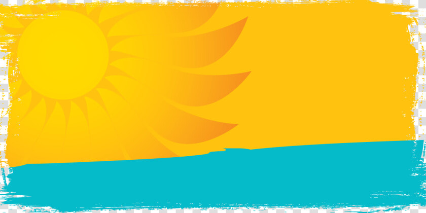 Illustration Of Glowing Sun On Yellow Background With   Aqua And Yellow Background  HD Png DownloadTransparent PNG