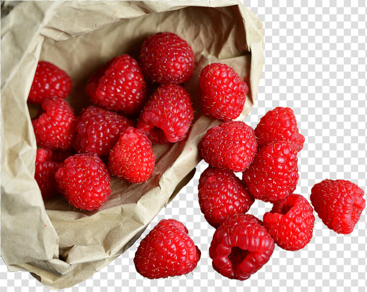 Raspberries In The Bag  Isolated  Fruit  Healthy  HD Png DownloadTransparent PNG