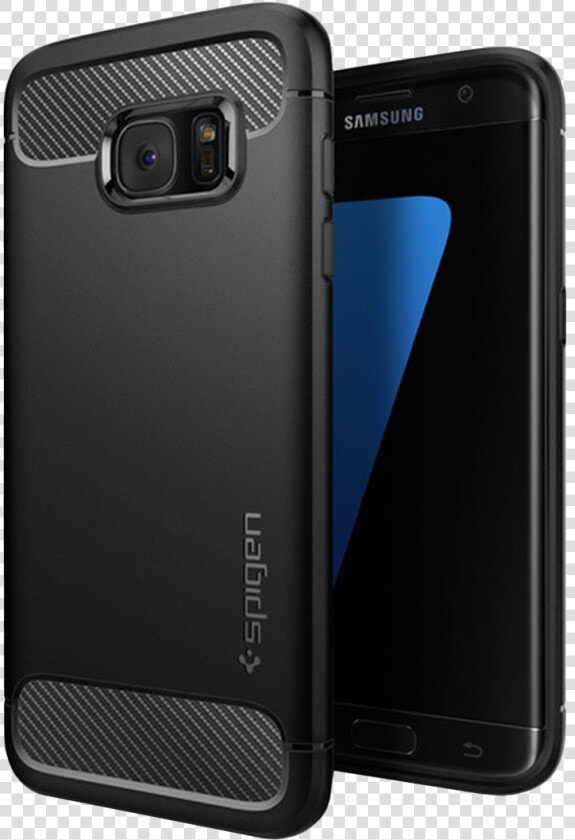 Spigen Rugged Armor Hard Case For Samsung Galaxy S7   Samsung S7 Edge Back Cover  HD Png DownloadTransparent PNG