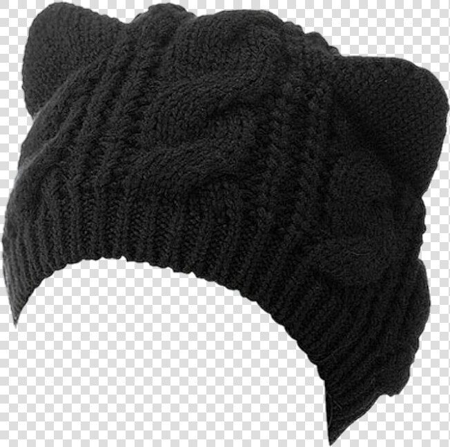 Neko Cat Carears Ears Beanie Black Clothes Hat   Beanie  HD Png DownloadTransparent PNG