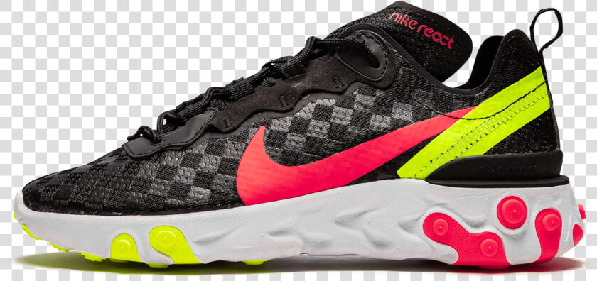 Nike React Element 55 Black   Nike Free  HD Png DownloadTransparent PNG