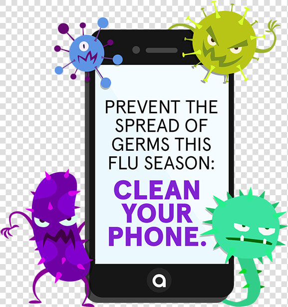 Clean Your Phone Tips   Cell Phone With Germs  HD Png DownloadTransparent PNG