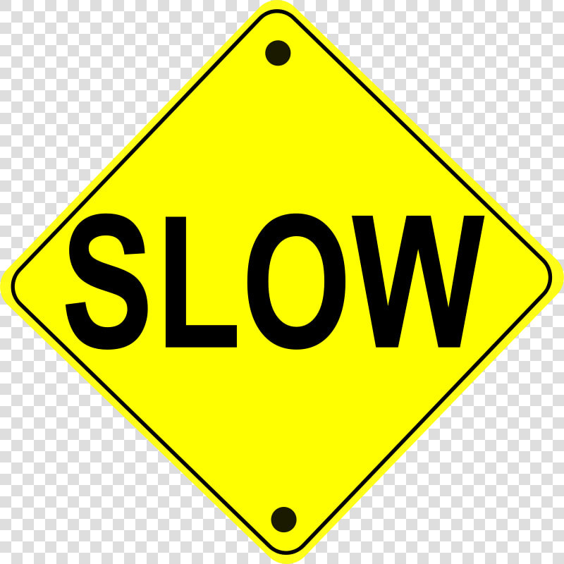 Warning Sign  Slow  Traffic  Safety  Street  Road   HD Png DownloadTransparent PNG