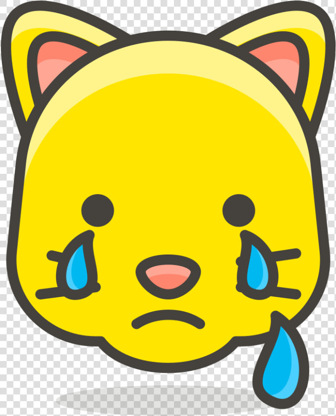 103 Crying Cat Face   Transparent Emojis  HD Png DownloadTransparent PNG