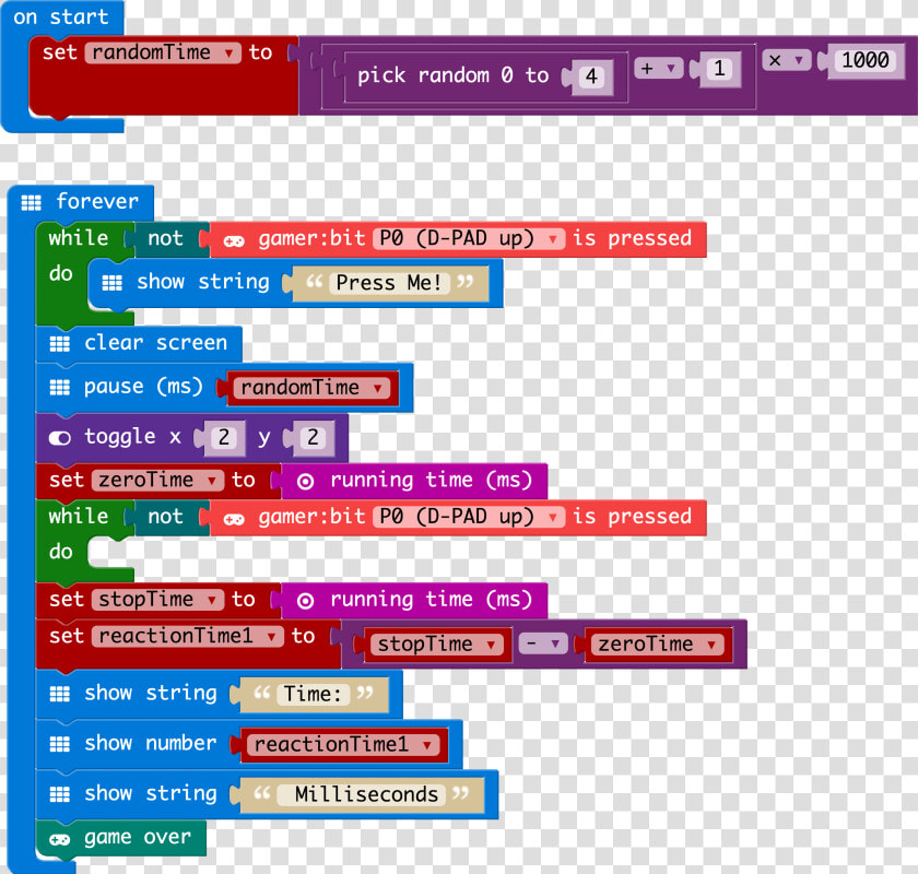 Code To Note   Microbit Reaction Game Code  HD Png DownloadTransparent PNG