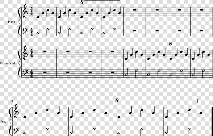 Text Ottava Changes To Symbol After Hiding Empty Staves   Sheet Music  HD Png DownloadTransparent PNG