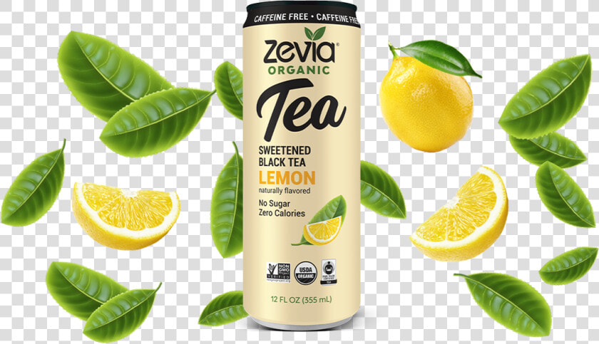 Caffeine Free Black Tea Lemon   Zevia Passionfruit Tea  HD Png DownloadTransparent PNG