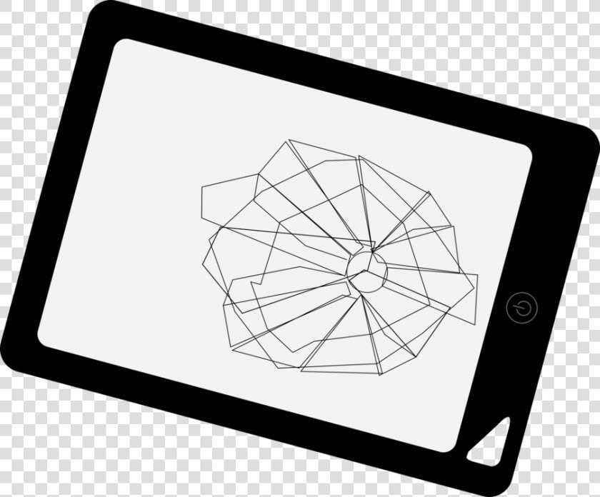 Line Art square angle   Tablet Computer Line Art  HD Png DownloadTransparent PNG