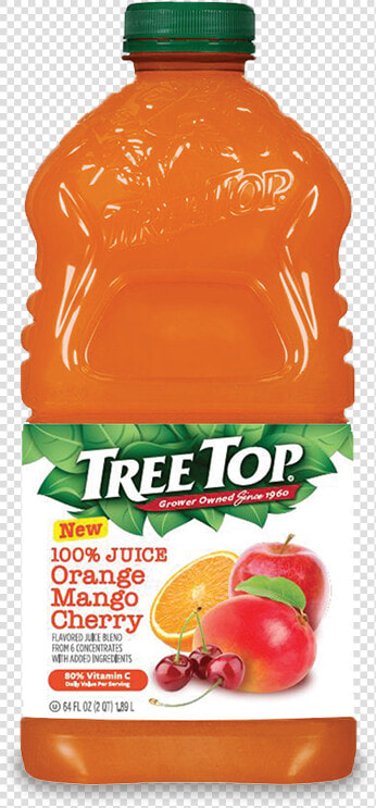 Orange Mango Cherry Juice Jar   Treetop Apple Juice  HD Png DownloadTransparent PNG