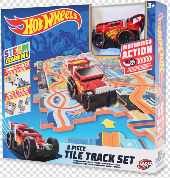 Tile Track Set   Hot Wheels 8 Piece Tile Track Set  HD Png DownloadTransparent PNG