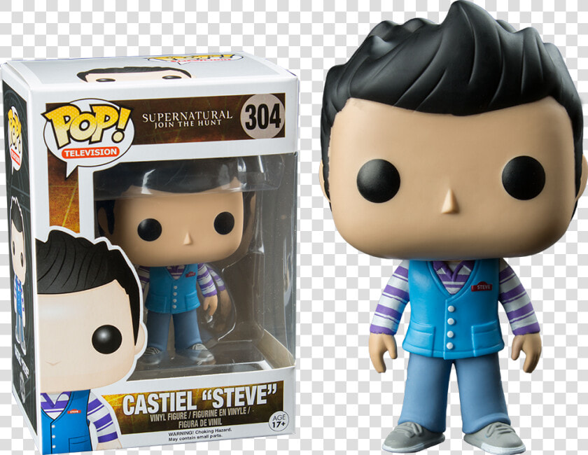 Castiel Steve Pop Vinyl Supernatural   Stranger Things Steve Pop Vinyl  HD Png DownloadTransparent PNG