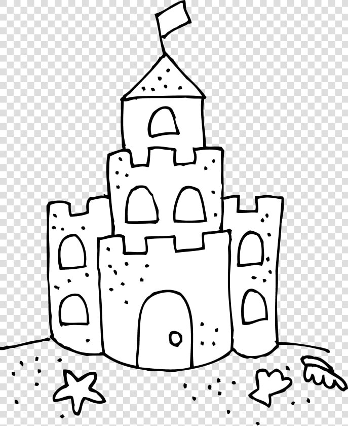 Sandcastle Clipart Sand House   Sandcastle Clipart Black And White Png  Transparent PngTransparent PNG