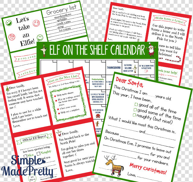 Elf On The Shelf Ideas  Elf On The Shelf Calendar And   Brochure  HD Png DownloadTransparent PNG