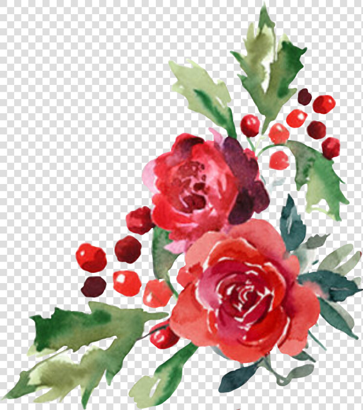 Flower Flor Flores Cornerdesign   Red Watercolor Flowers Png  Transparent PngTransparent PNG