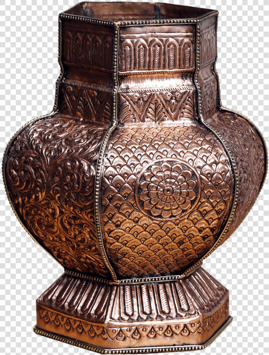 Copper Art Flower Pot   Urn  HD Png DownloadTransparent PNG