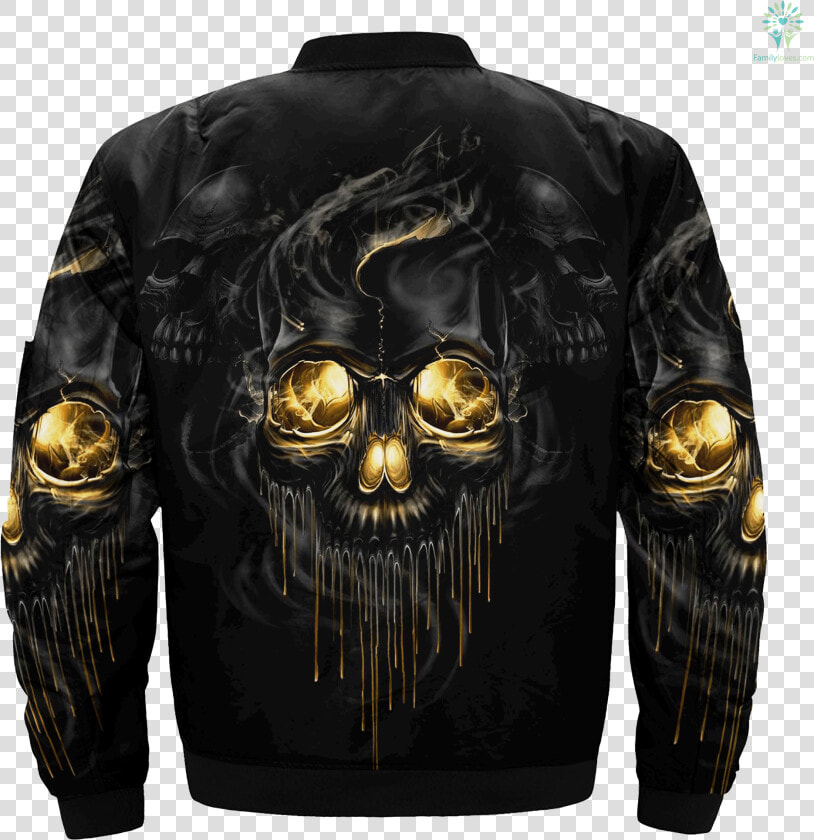 Black And Gold Skull Over Print Jacket  tag Familyloves  HD Png DownloadTransparent PNG