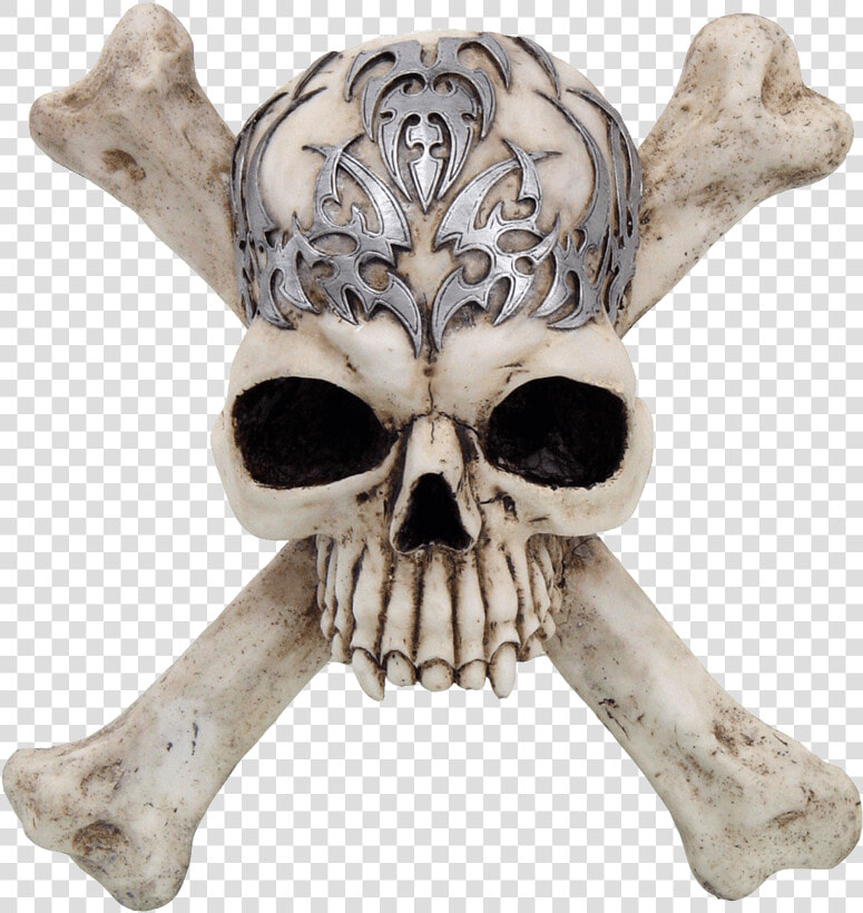 Tribal Skull And Crossbones Plaque   Resin Human Skull And Crossbones Wall Mount  HD Png DownloadTransparent PNG