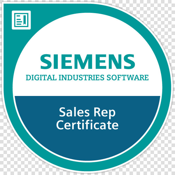 Siemens Digital Industries Software Sales Rep Certificate   Circle  HD Png DownloadTransparent PNG